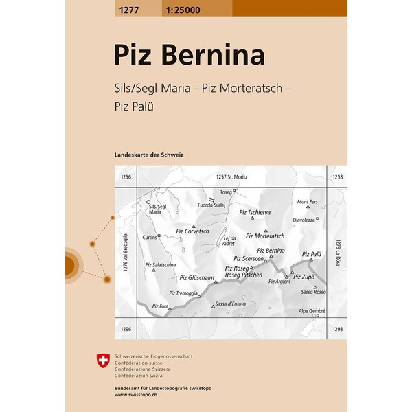 Swisstopo 1 : 25 000 Piz Bernina - Wanderkarte