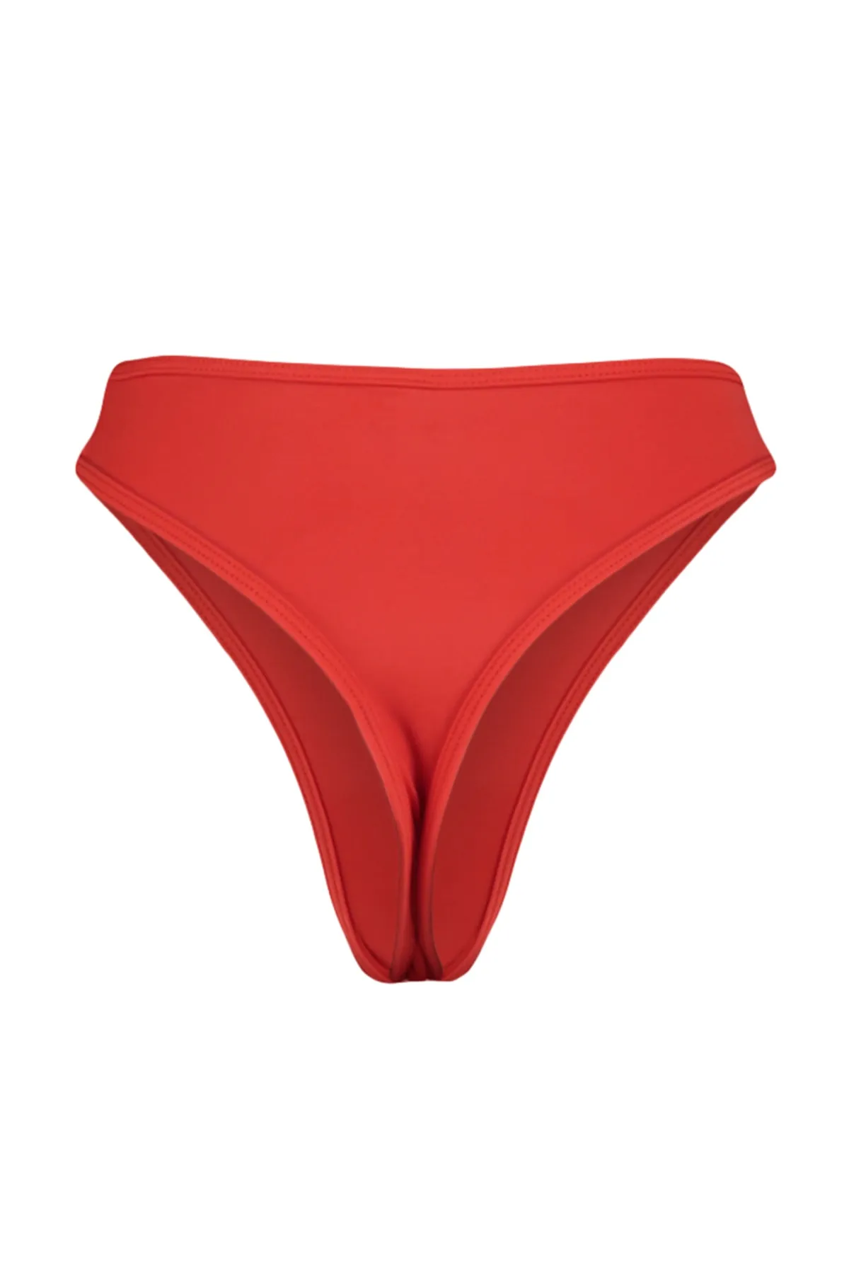 Trendyol Collection  Roter Tanga mit hoher Taille und hohem Beinausschnitt, Bikinihose TBESS23BA00294