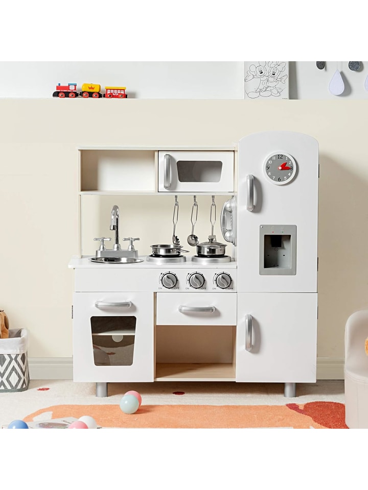 COSTWAY Spielküche ab 3 Jahren in Weiß günstig kaufen 75 x 30 cm