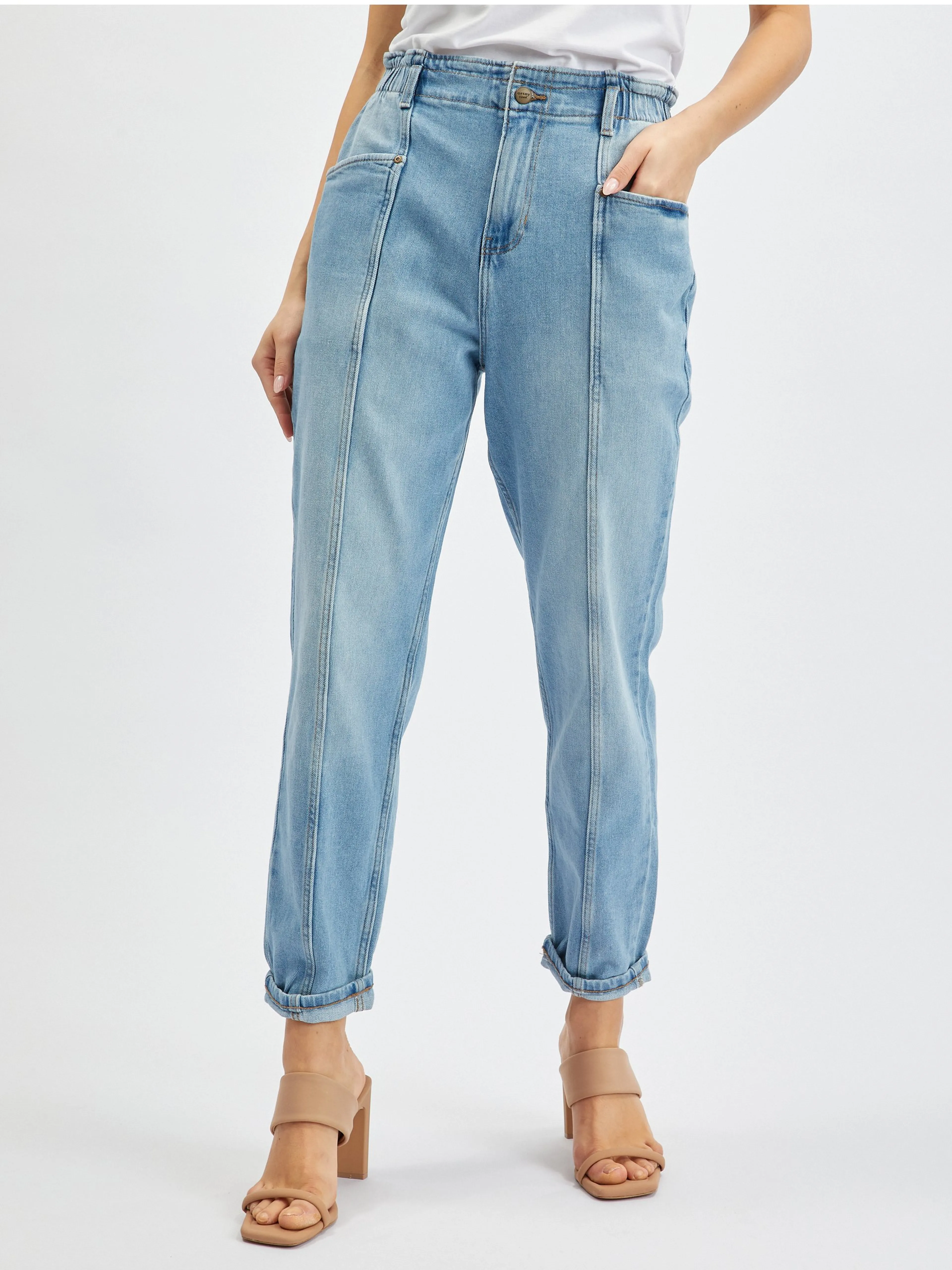 Hellblaue Damen-Boyfriend-Jeans ORSAY