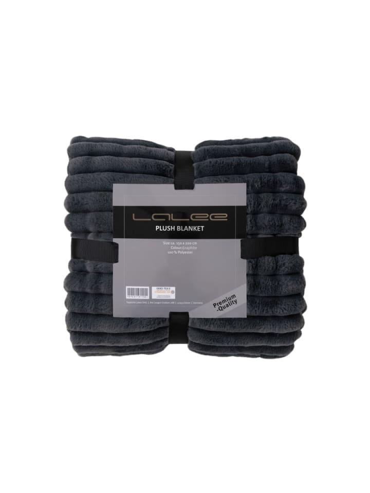 GMD Living Superweiche Kuscheldecke PLUSH, moderne Wohndecke in Graphite (dunkelgrau) günstig kaufen 150 x 200 cm