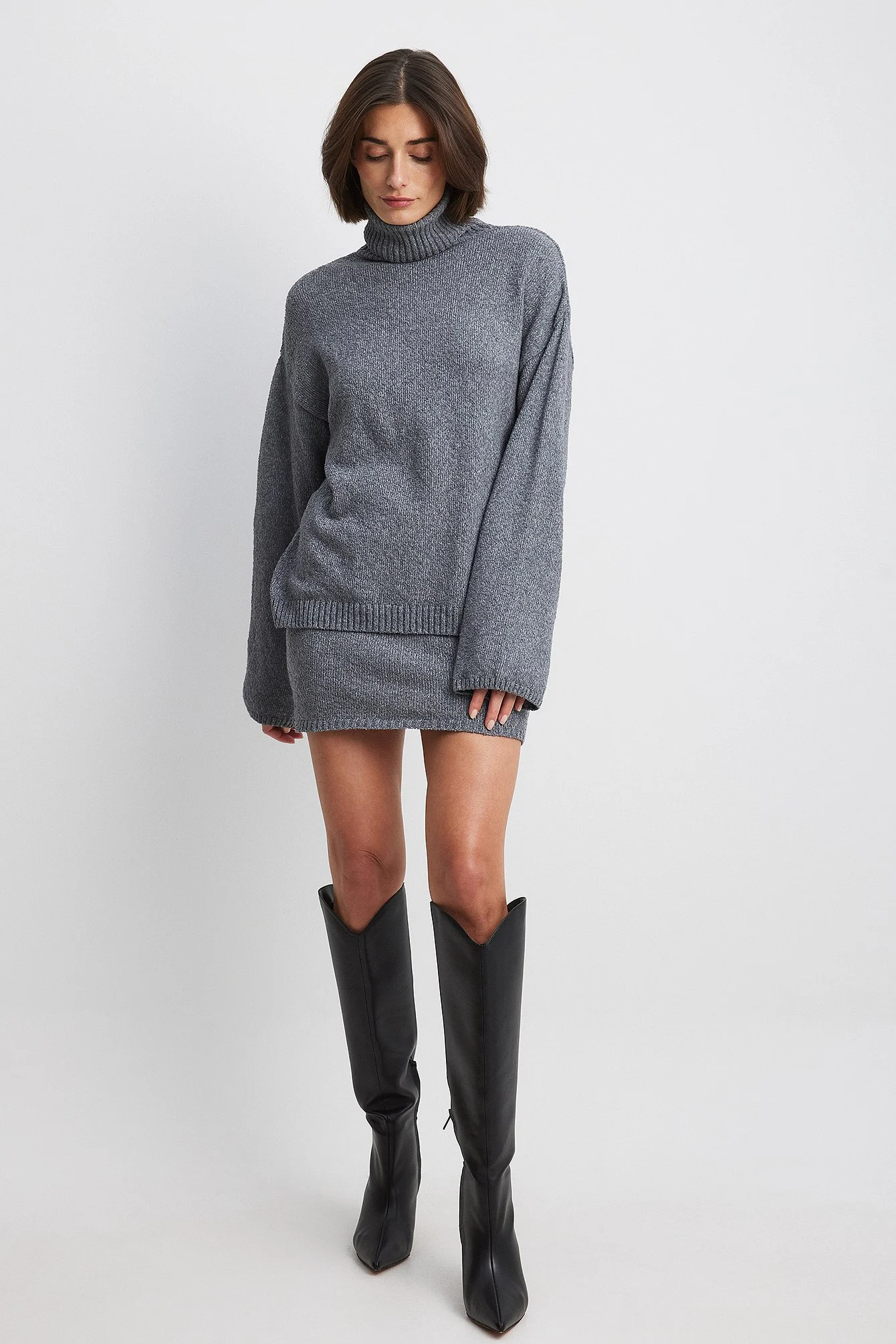 Strickpullover mit Polokragen