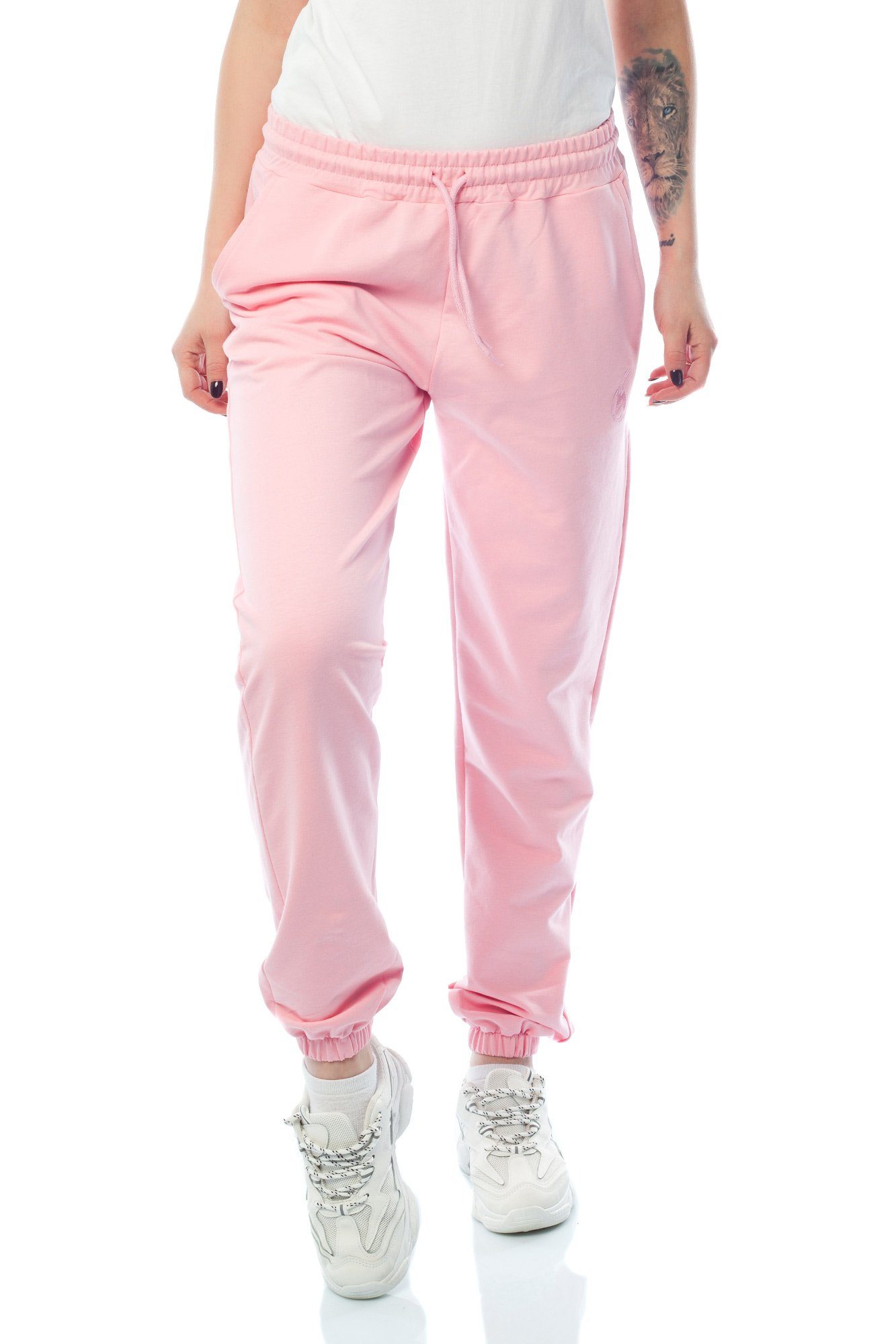 Bongual Loungehose Jogginghose mit gestricktem Logo Sweathose lässig