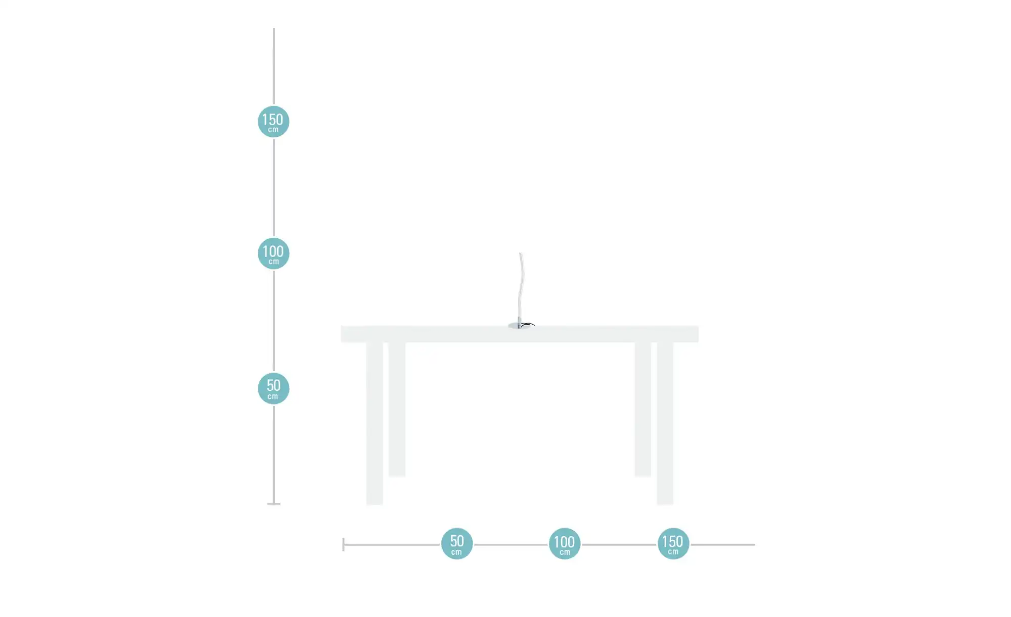 KHG LED-Tischleuchte, Nickel matt