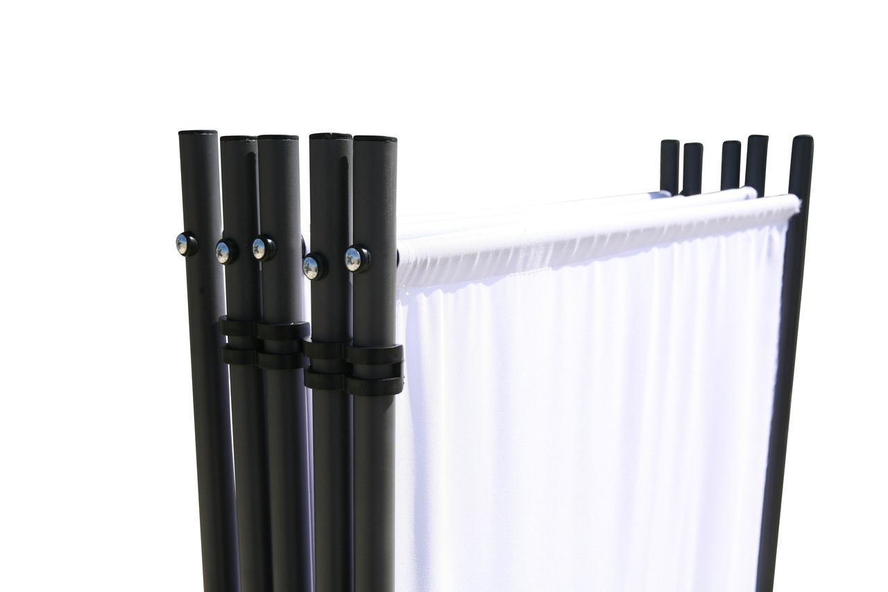Grasekamp Paravent 5 teilig Weiss 268 x 167 cm Raumteiler Trennwand Sichtschutz