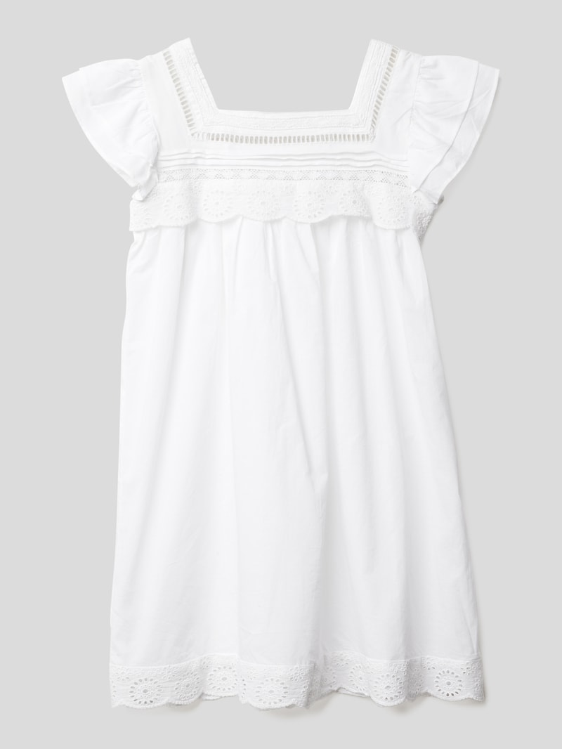 Kleid mit Häkelspitze in weiß