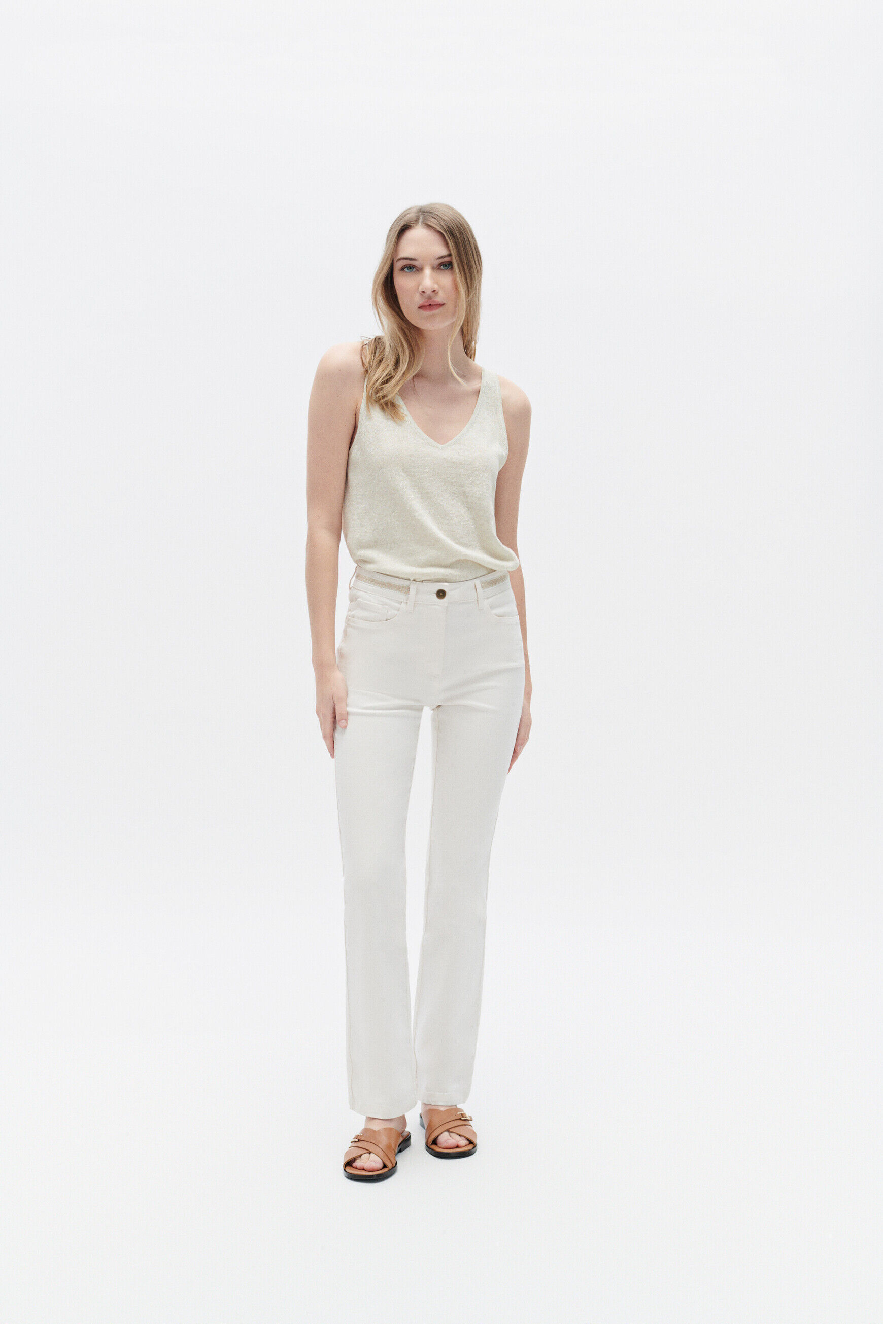 Pantalon pmalcolm ecru femme
