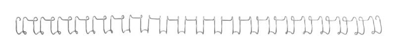 GBC Metall Drahtbinderücken Silber 8 mm 70 Blatt 21 Ringe DIN A4 100 Stück