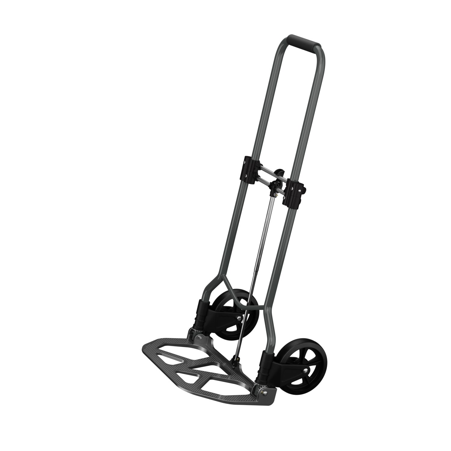 TroniTechnik Sackkarre Handkarre Transportkarre Handwagen, klappbar bis 100 kg Tragfähigkeit, (Transportkarre mit fixierbarem Tragegriff, rutschfeste Transportfläche), faltbar, BxTxH 48x42x98cm, Handkarre zum Transport, Schaumstoffgriff