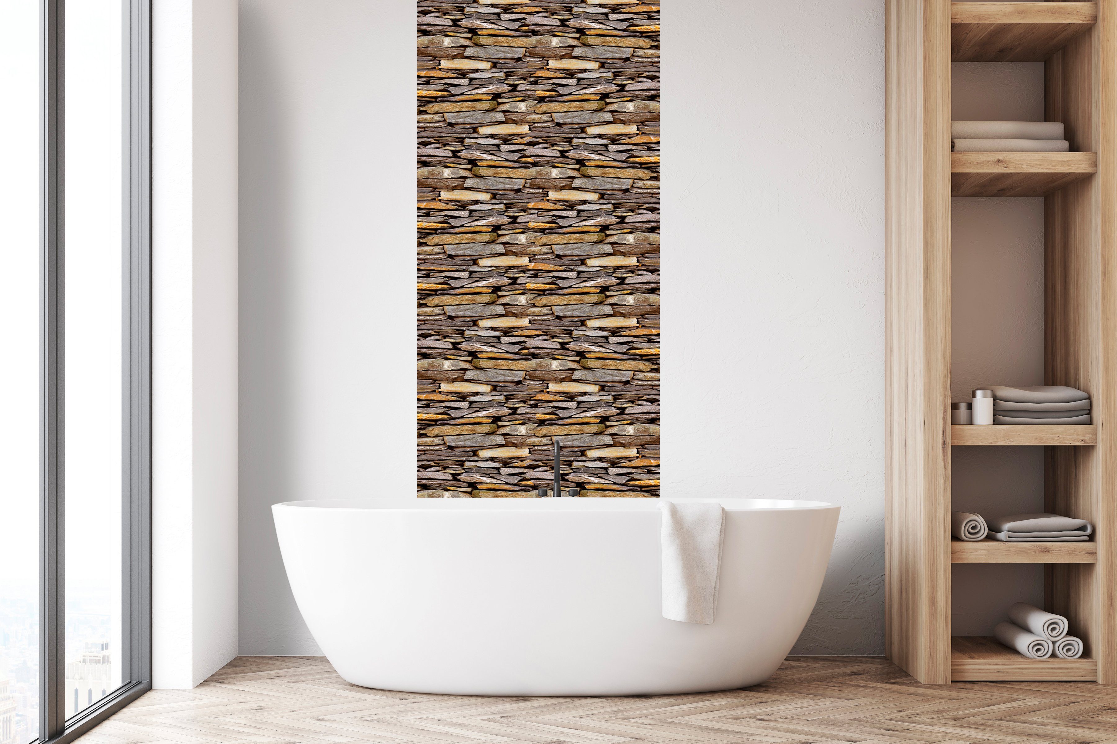 queence Vinyltapete Fatjona, Steinoptik, 90 x 250 cm, selbstklebend