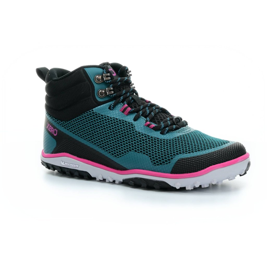 Xero Shoes Scrambler Mid Deep Lake/ Fuchsia W Outdoor Barfuß-Stiefeletten