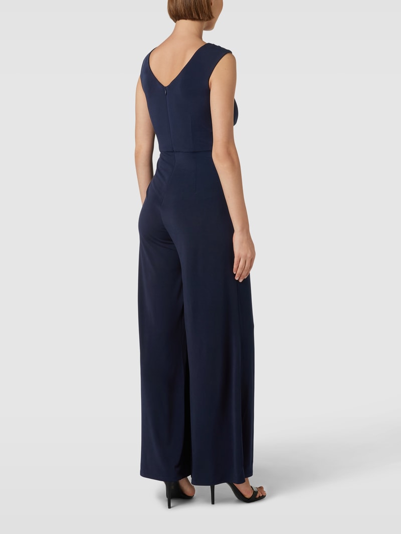 Jumpsuit mit U-Boot-Ausschnitt in dunkelblau