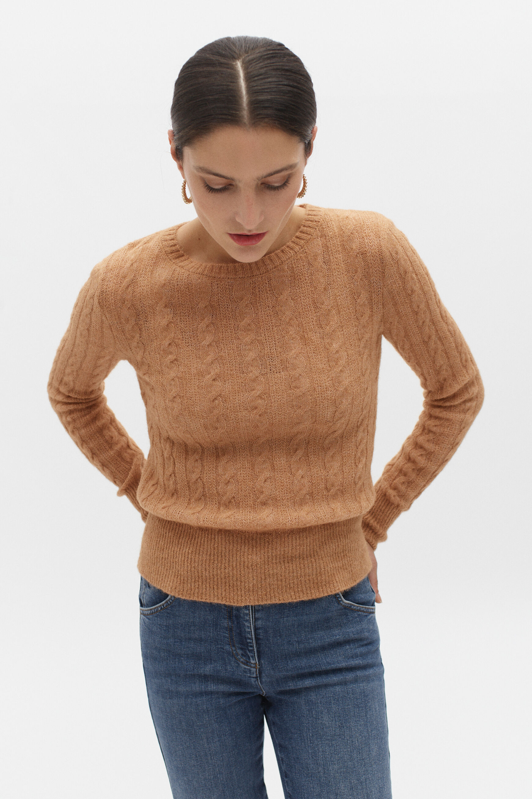 pull danya camel femme