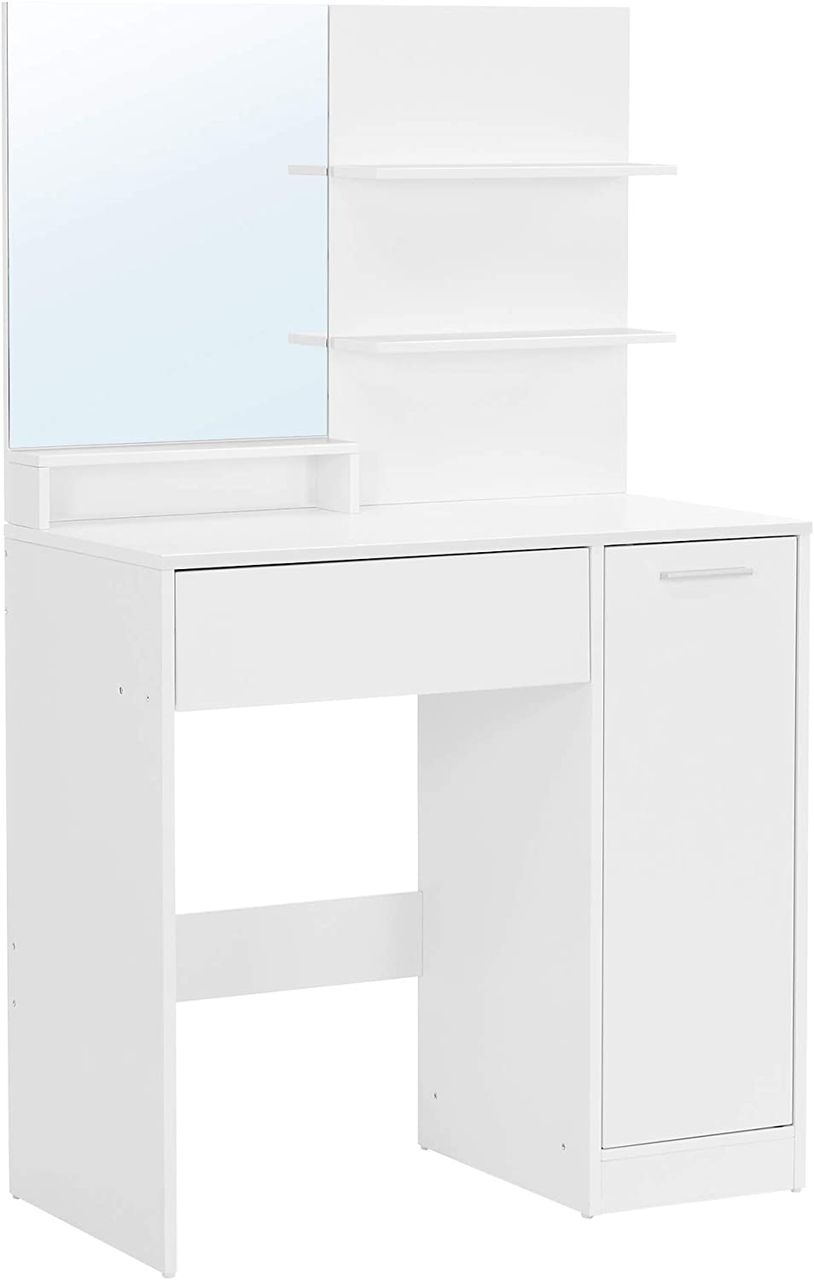 Vasagle Schminktisch, 80x40x132cm, Weiß
