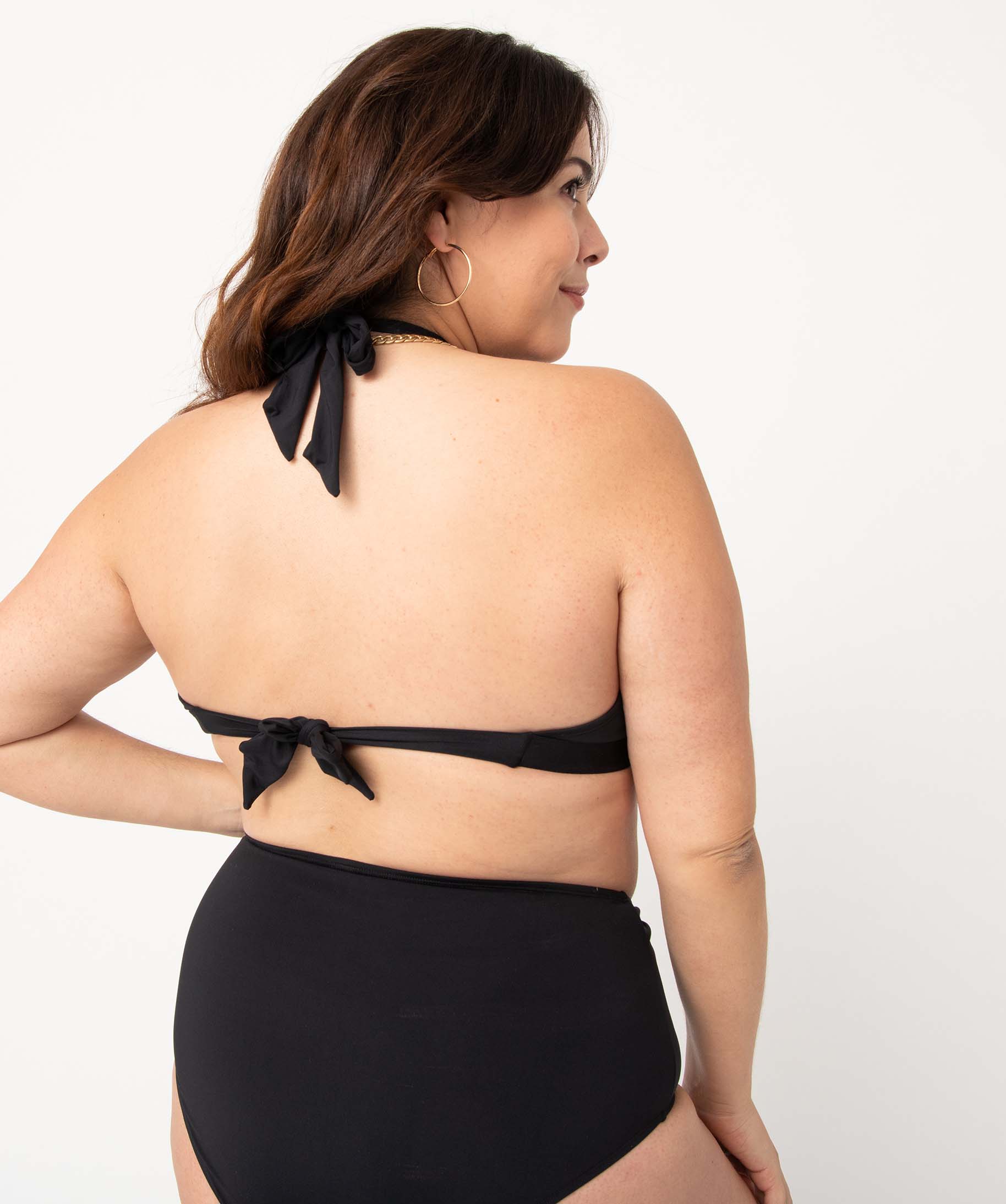Haut de maillot de bain femme grande taille forme triangle f... noir | GEMO