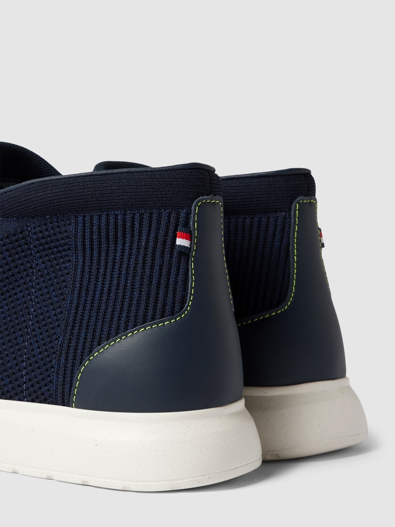 High Top Sneaker mit Strukturmuster Modell 'KNIT HYBRID BOOT' in marineblau