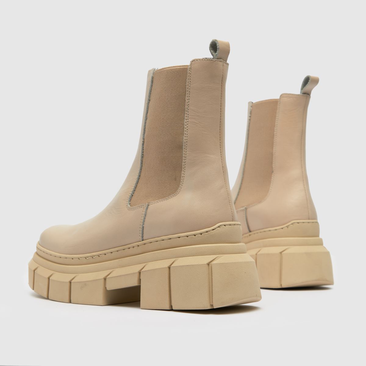 Schuh Amalfi – Naturfärgade grova chelsea-stövlar
