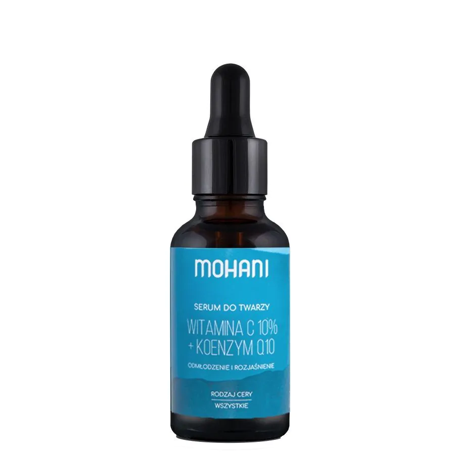 „Mohani“ atjauninamasis ir skaistinantis veido serumas su vitaminu C (10 %) ir Q10