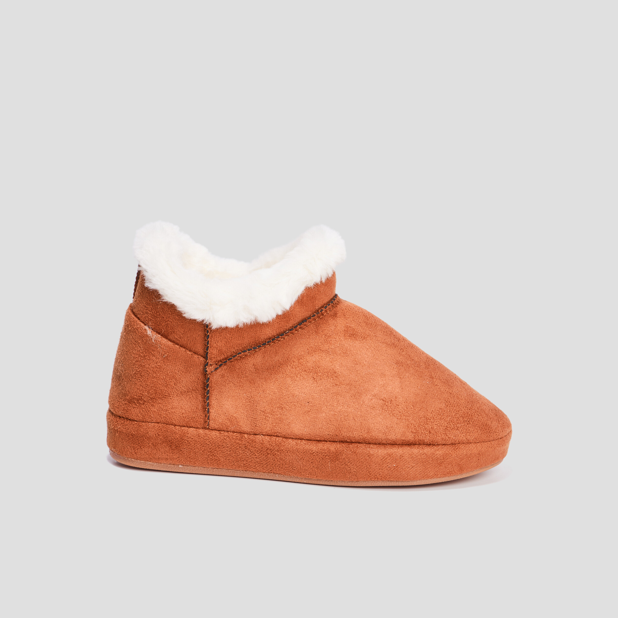 Chaussons bottines fourrés camel femme | La Halle