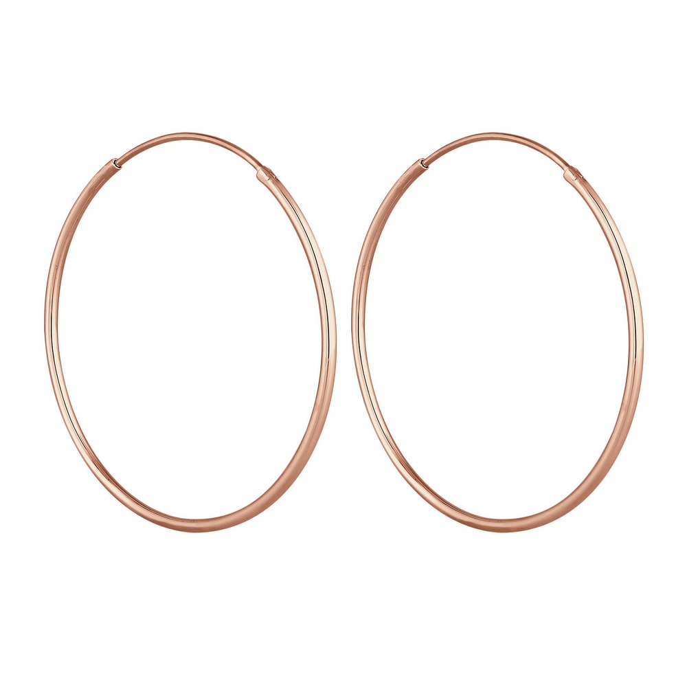 Elli Elli Boucles d'Oreilles Femme Créoles Modernes de Base en Argent Sterling 925 Boucles d'oreilles