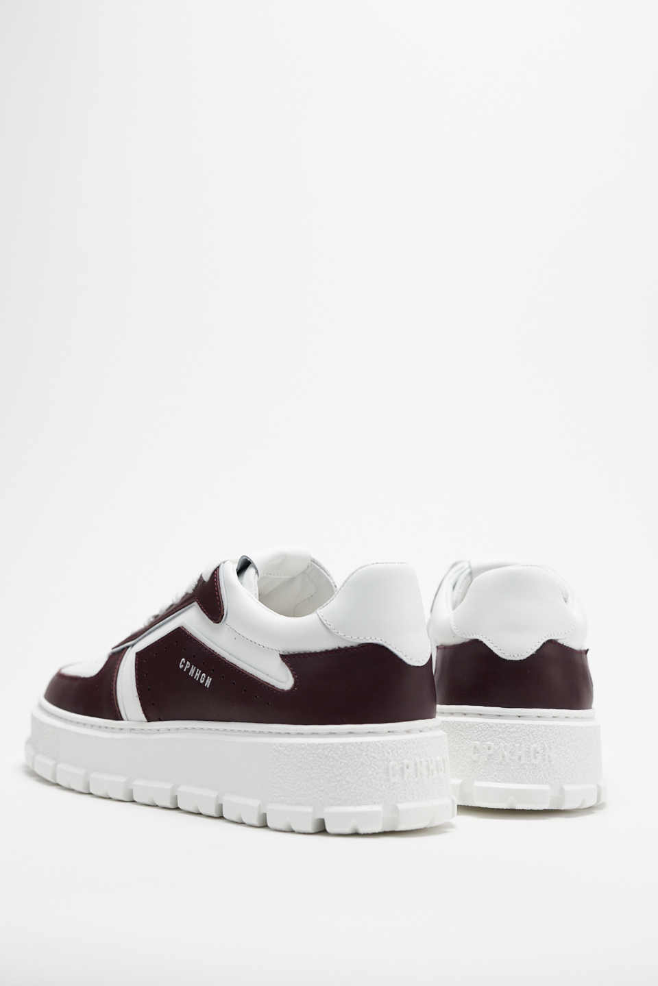 CPH332 leather mix bordeaux/white