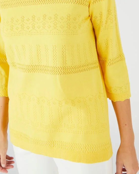 Pull ajouré en coton majoritaire