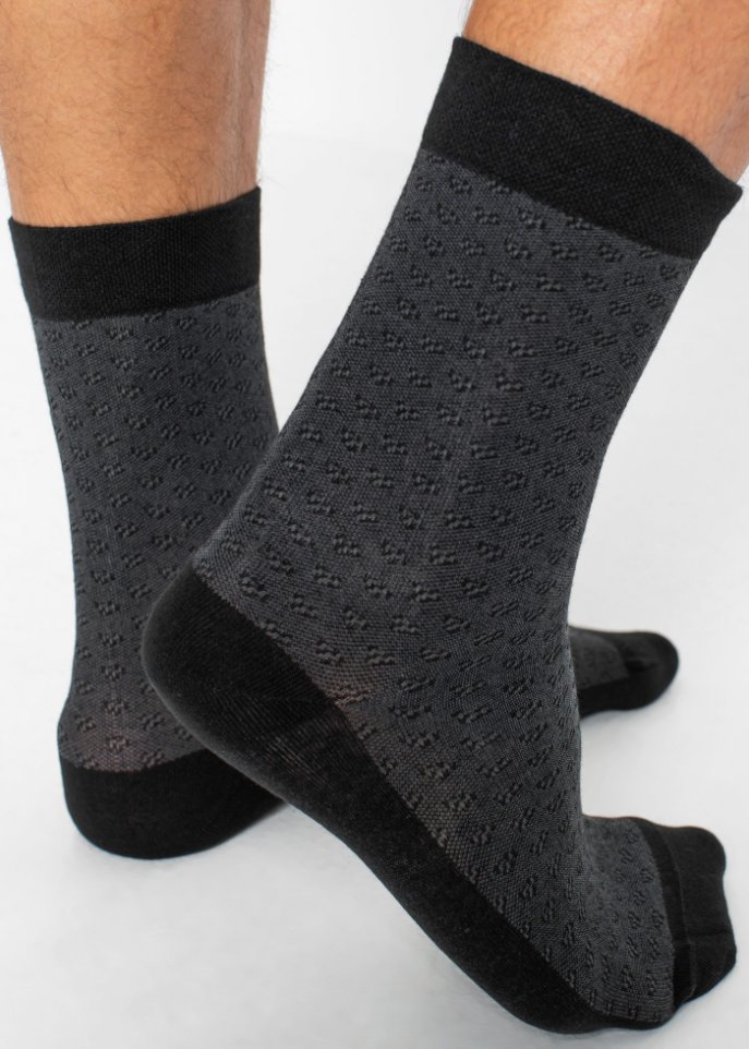 Socken mit druckfreiem Bündchen (5er Pack) mit Bio-Baumwolle
