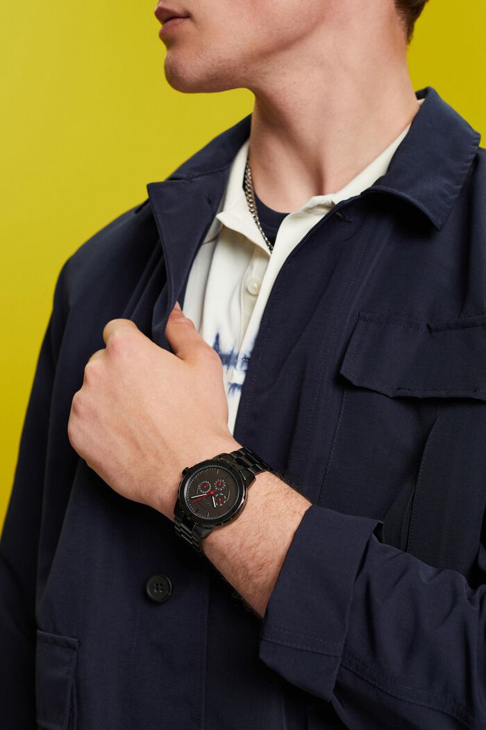 Edelstahl-Uhr mit Gliederarmband
