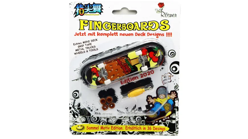 FINGERSKATEBOARD 6-F-SORT ROESNER 5154, sortiert