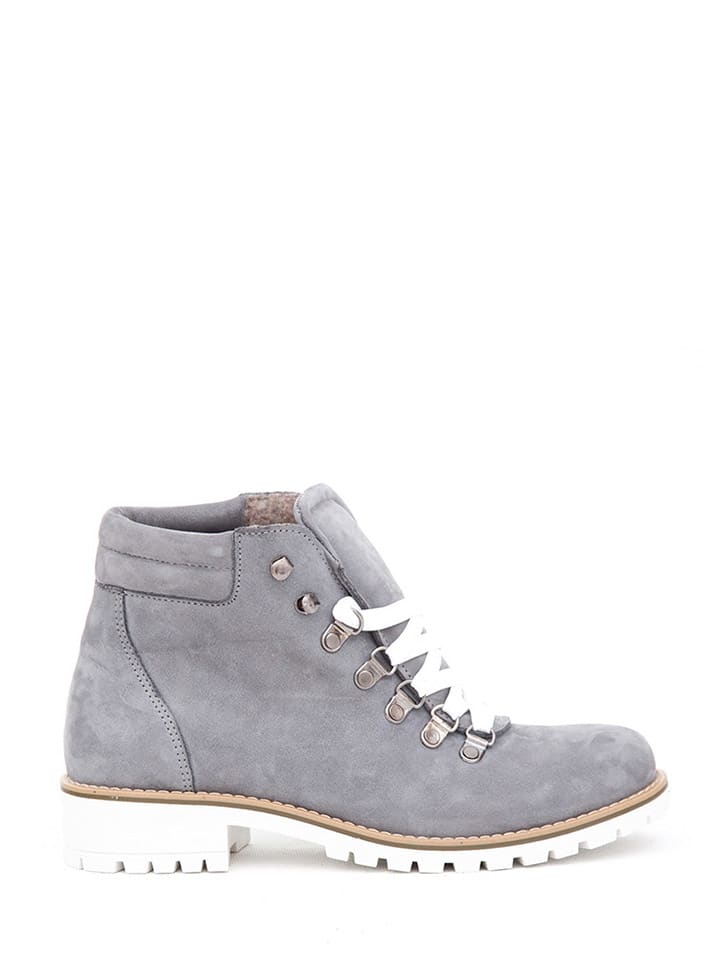 Zapato LEder-Boots in Grau günstig kaufen