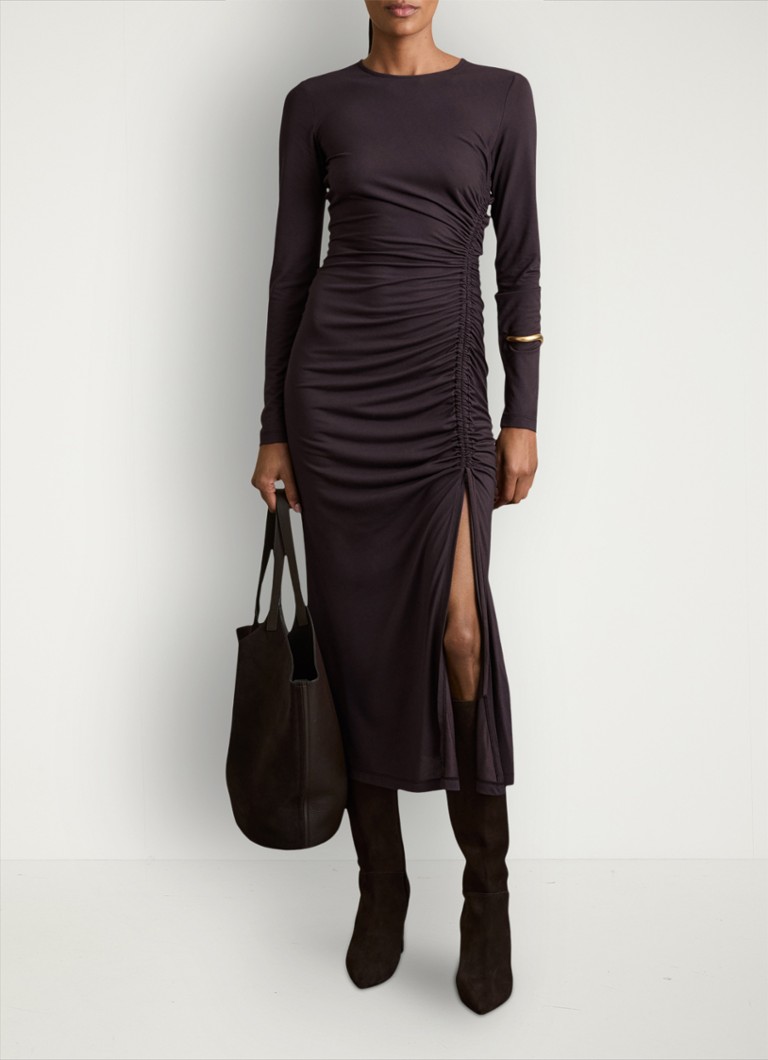 Rochie midi Rosie de Reiss cu detalii plisate