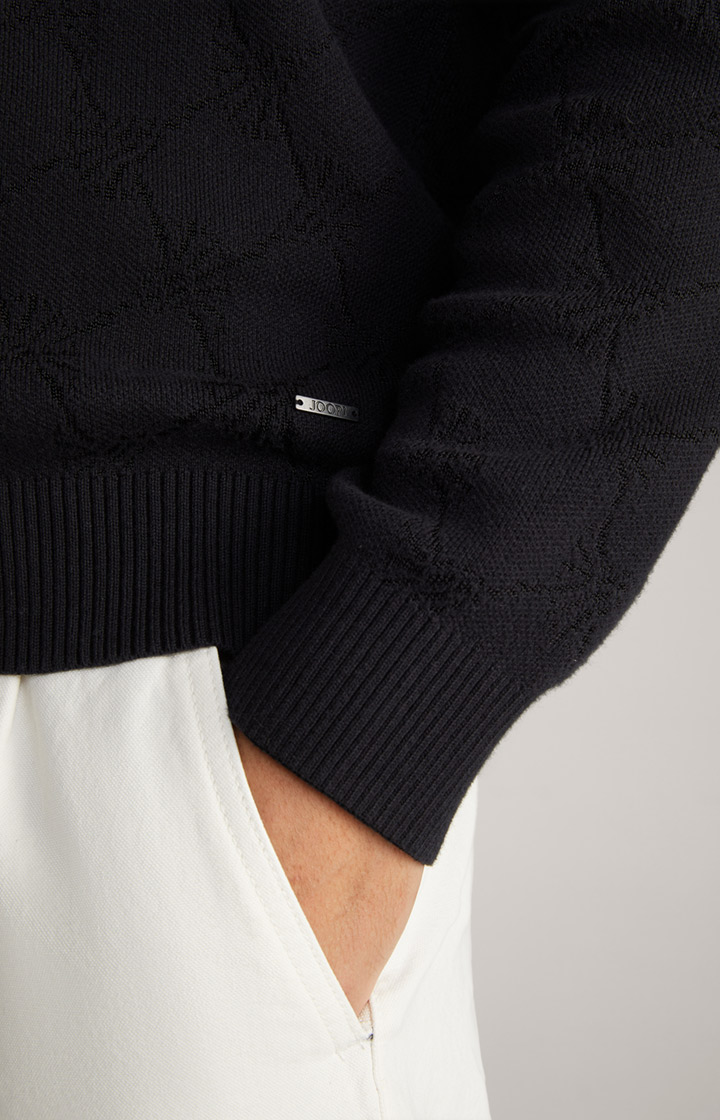 Cornflower-Strickjacke Raveno in Schwarz gemustert