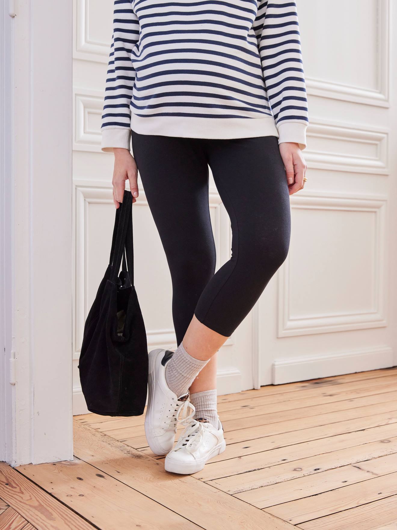 Vertbaudet Umstands-Leggings, 3/4-Länge - schwarz