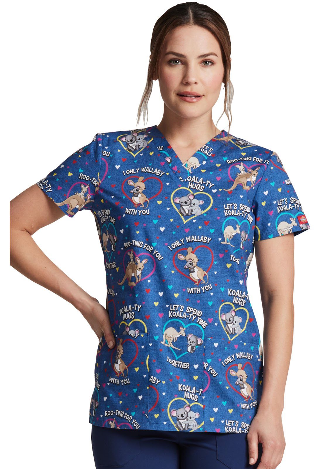 Dickies Funktionsbluse Bunt bedruckter Damen Kasack 