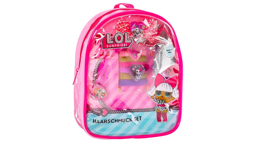 LOL SURPRISE Haarschmuck Set mit Rucksack, inklusive Überraschung