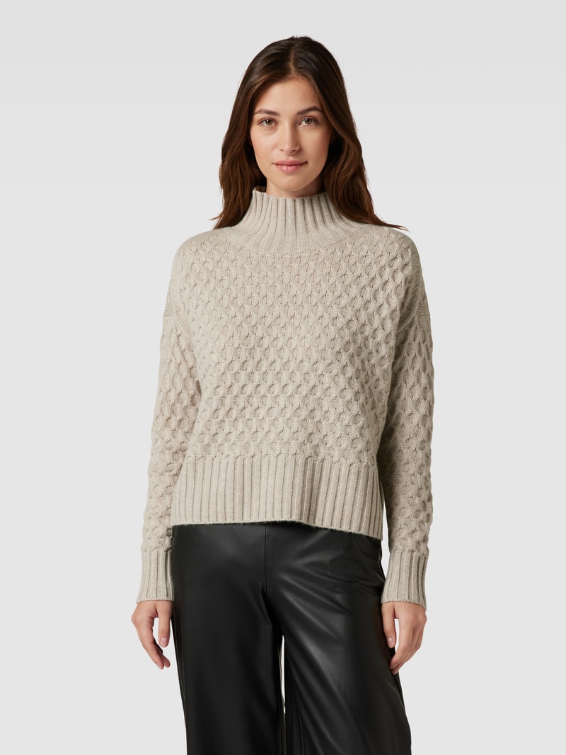Strickpullover mit Turtleneck Modell 'VALDESE' in beige