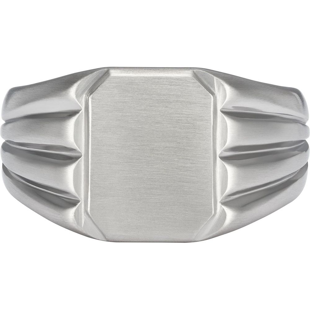Fossil Bague pour hommes Acier inoxydable argent Bague