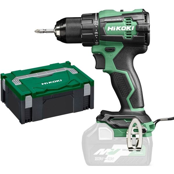 Perceuse sans fil HiKOKI DS18DEW2Z 18 V (batteries et chargeur non inclus) dans un coffret HSC II