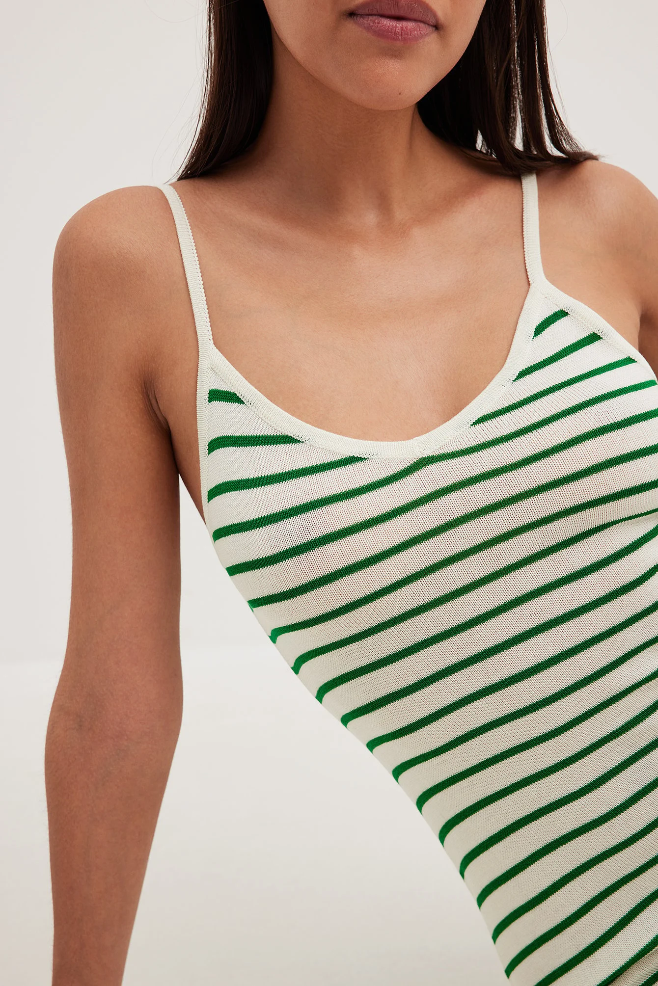 V-neck Knitted Long Dress