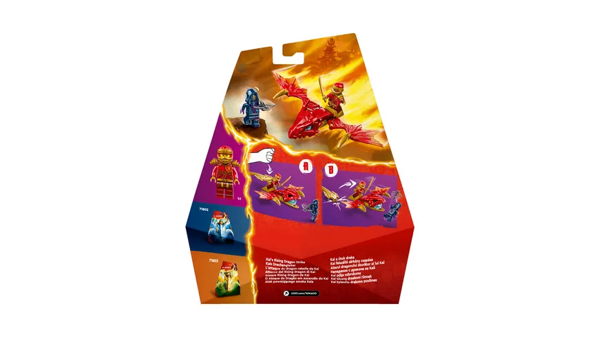 LEGO NINJAGO 71801 Kais Drachengleiter, Ninja-Set mit Drachen-Spielzeug