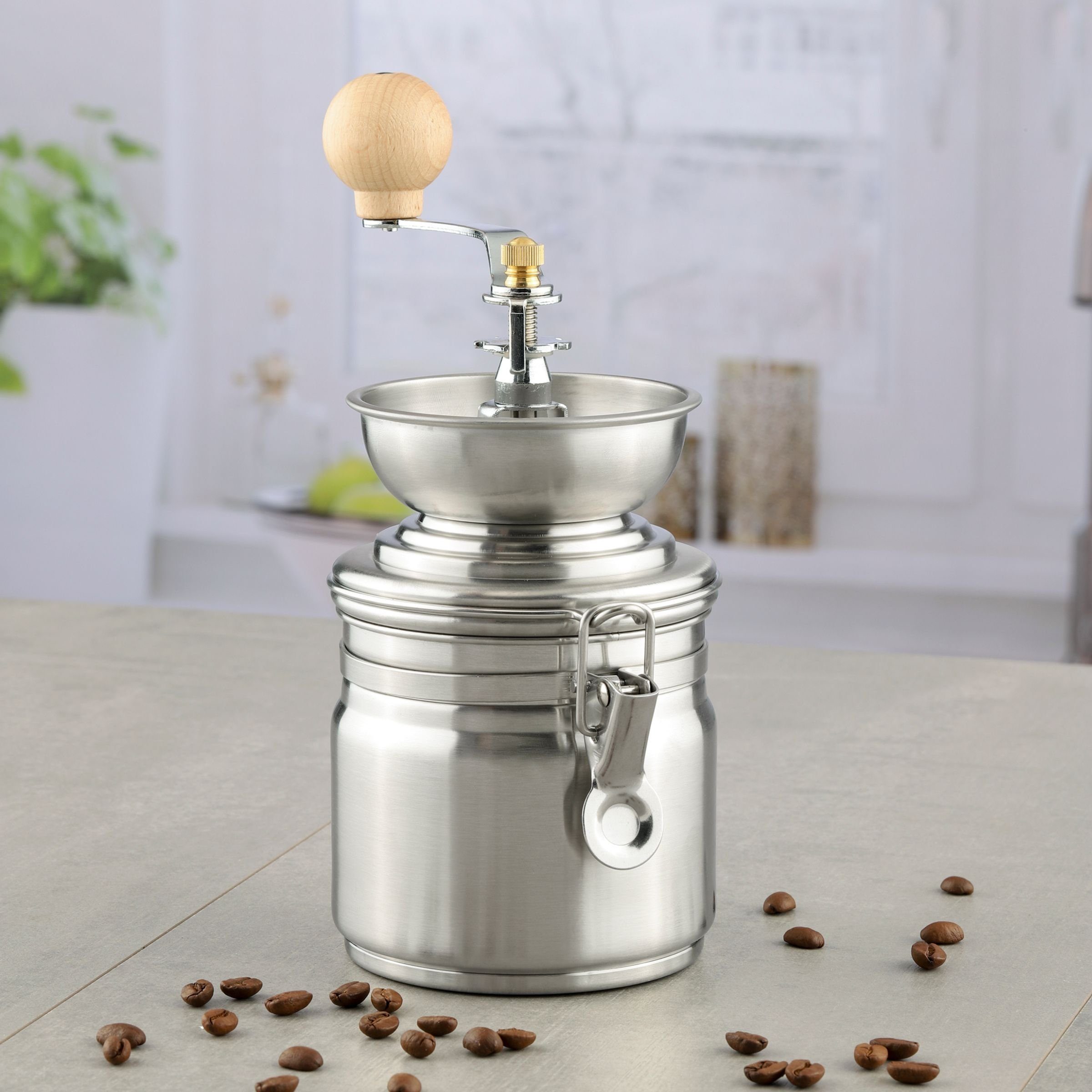 Gravidus Kaffeemühle Kaffeemühle Edelstahl Keramik-Kegelmahlwerk