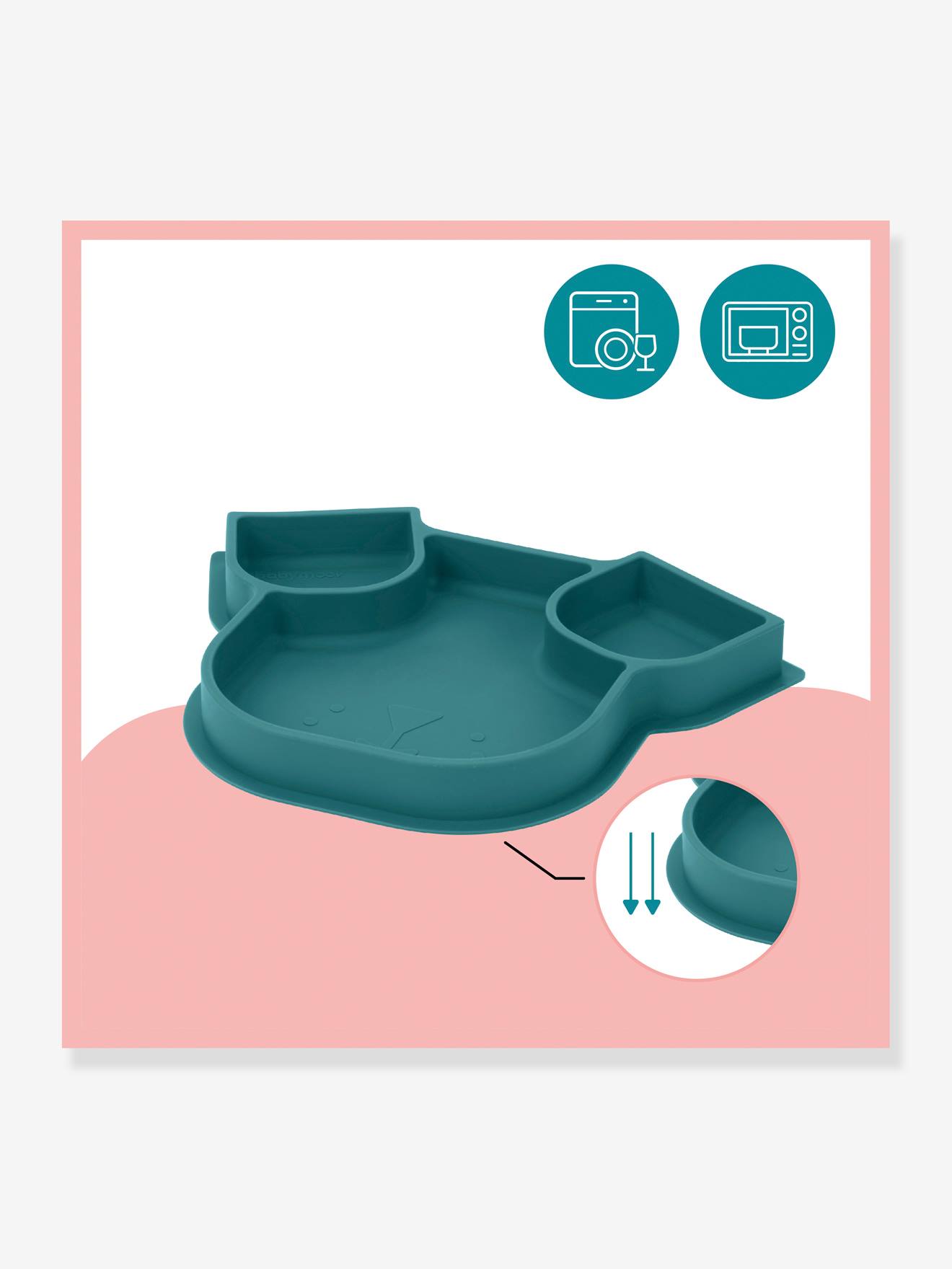Assiette repas BABYMOOV ISY bleu (chien)