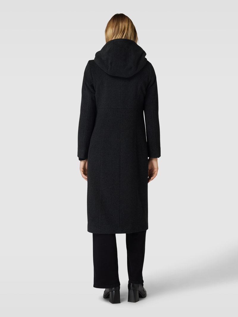 Mantel mit seitlichen Eingrifftaschen Modell 'NELLA' in anthrazit meliert