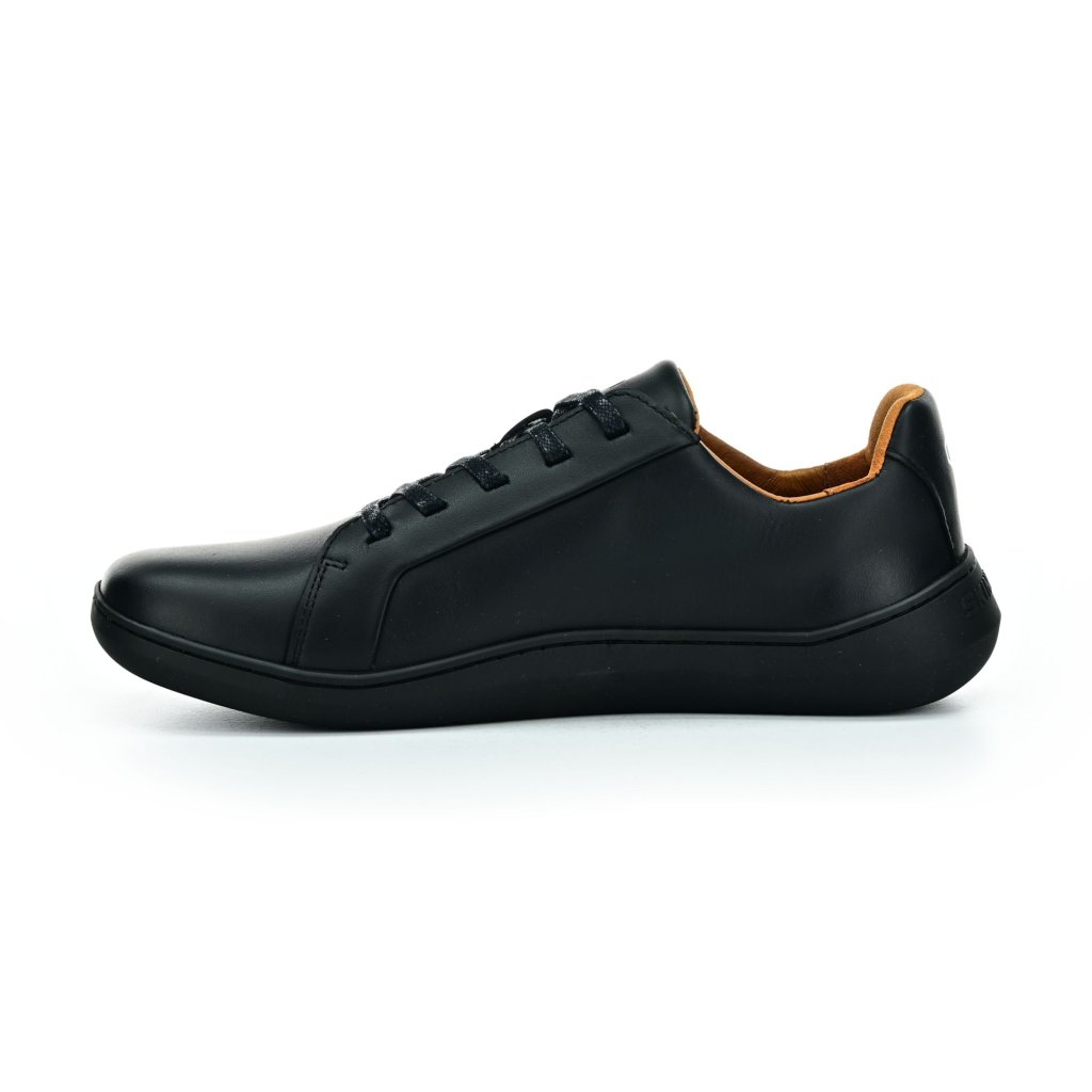 Skinners Moonwalker Leather Black/Black Barfußhalbschuhe