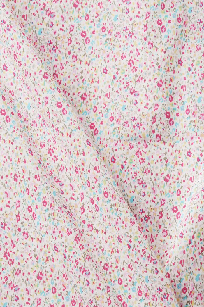 Florale Bluse mit V-Ausschnitt und Knöpfen