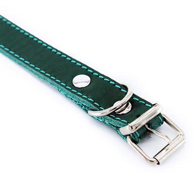 Heim Halsband mit Ziernaht, petrol