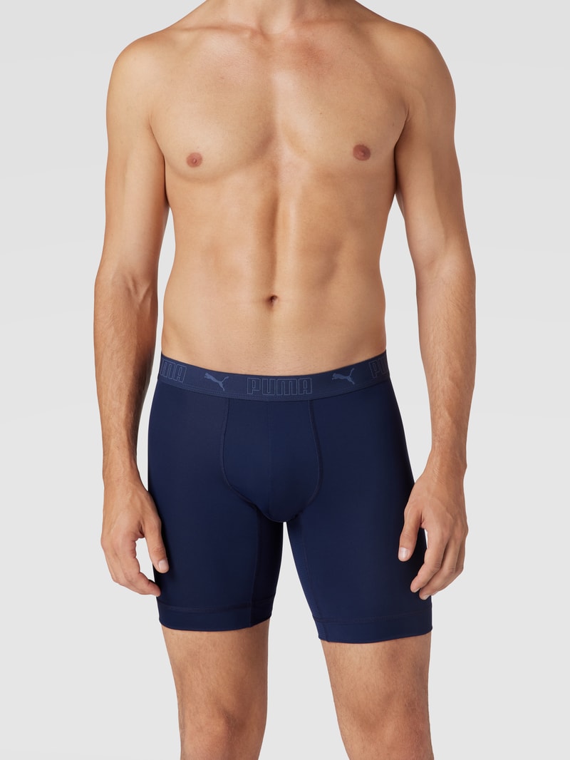 Boxershorts mit elastischem Logo-Bund im 2er-Pack Modell 'Sport' in blau