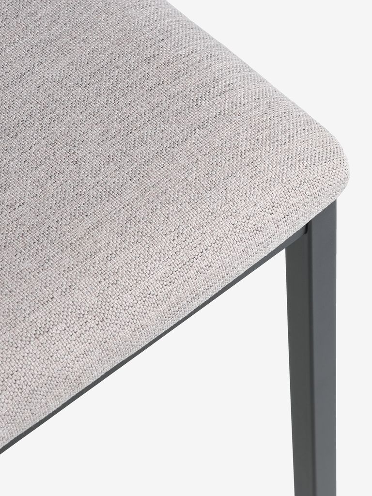 ARNUM Barhocker, beige/schwarzer Stoff
