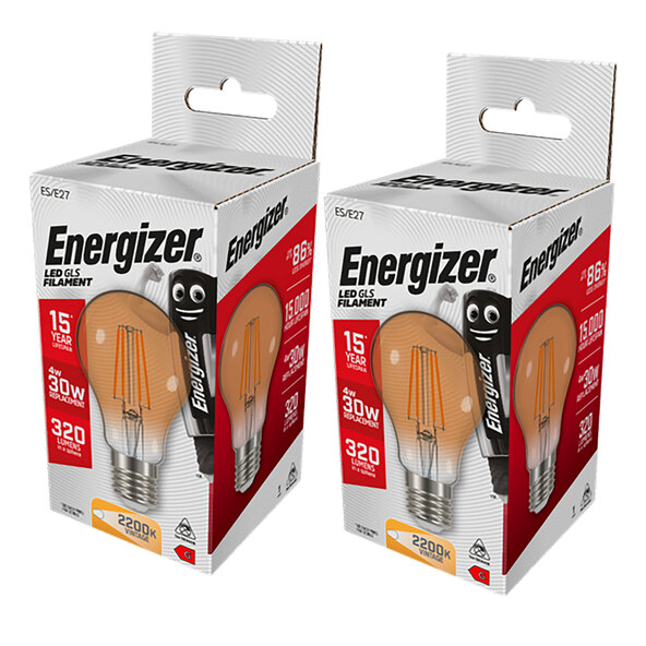 LED-Leuchtmittel E27 Gold GLS, 2er Set