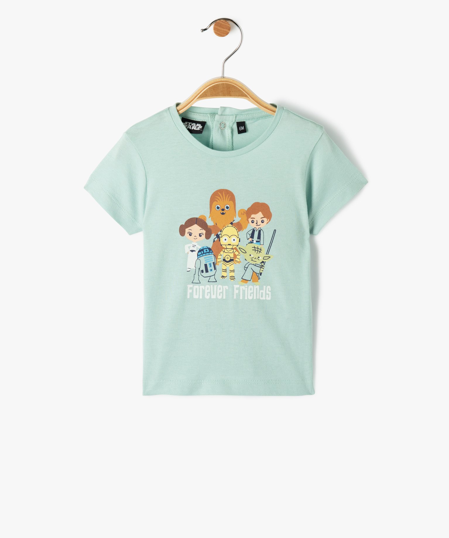Tee-shirt bébé à manches courtes imprimé - Star Wars vert | GEMO